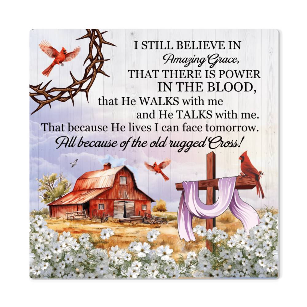 Faith -I Still Believe in Amazing Grace 2 - High Gloss Metal Prints - The Shoppers Outlet