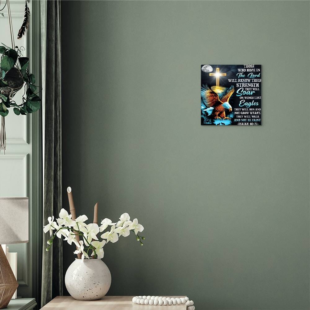 Faith - Those Who Hope In The Lord - Isaiah 40:31 High Gloss Metal Art Prints - The Shoppers Outlet