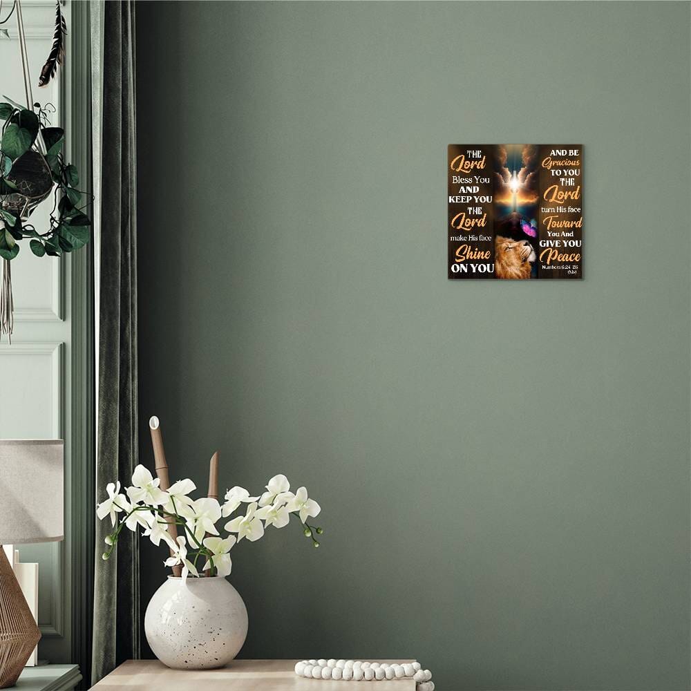 Faith - The Lord Bless You and Keep You - Number 6:24 - 26 - High Gloss Metal Art Prints - The Shoppers Outlet