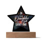 Daughter - Dear Daughter You Are My Lucky Star - Printed Star Acrylic Plaque - The Shoppers Outlet