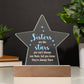 Sisters - Sisters Are Like Stars - Star Shaped Acrylic Plaque - The Shoppers Outlet