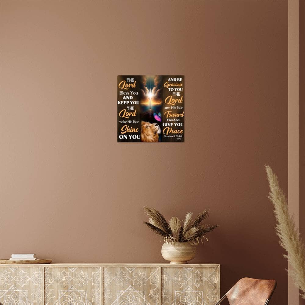 Faith - The Lord Bless You and Keep You - Number 6:24 - 26 - High Gloss Metal Art Prints - The Shoppers Outlet