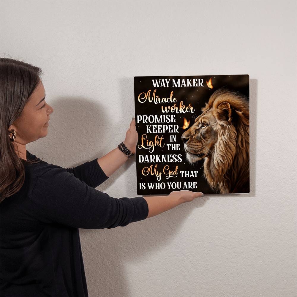 Faith - Way Maker My God That Is Who You Are - High Gloss Metal Art Prints - The Shoppers Outlet