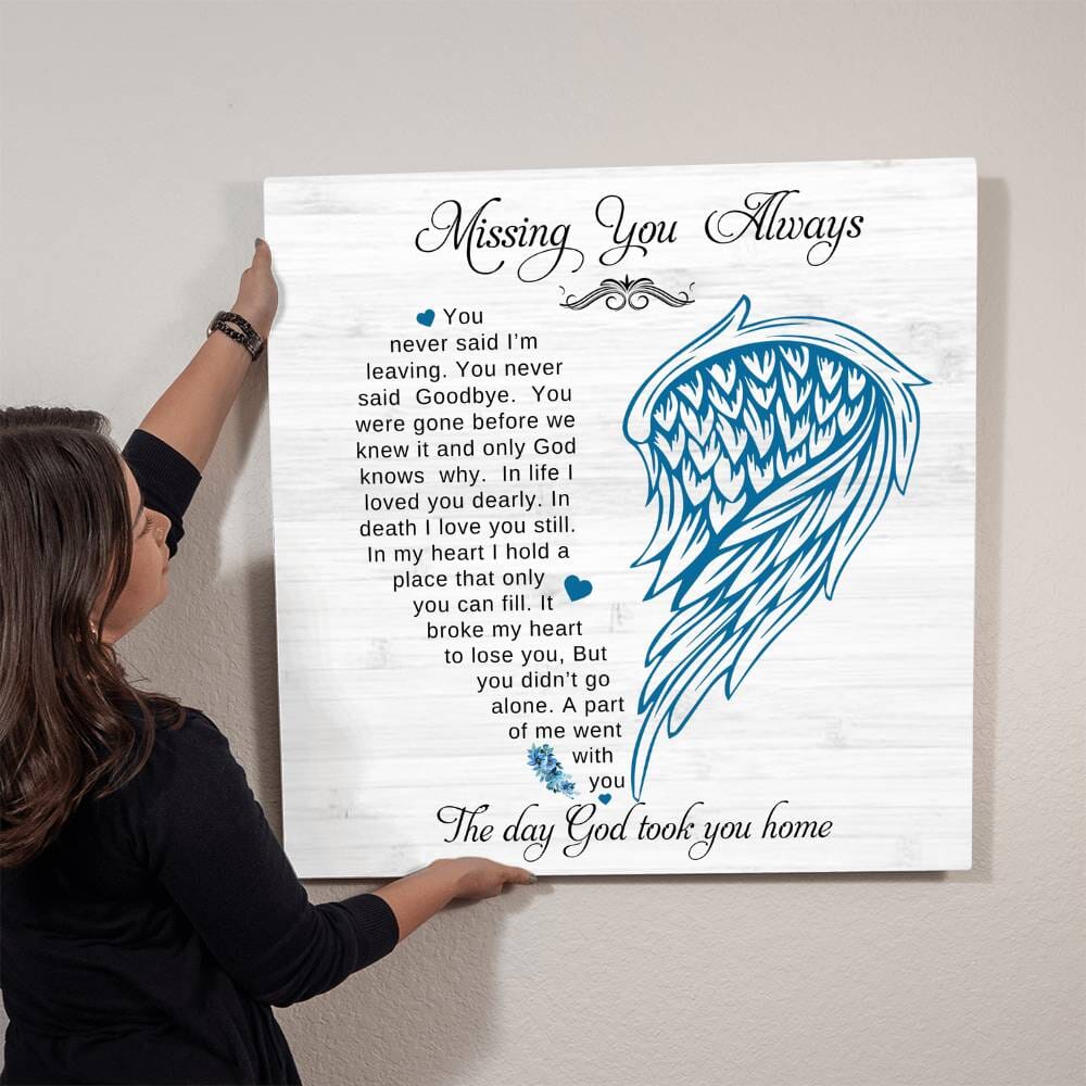 Remembrance - Missing You Always - High Gloss Metal Art Prints - The Shoppers Outlet