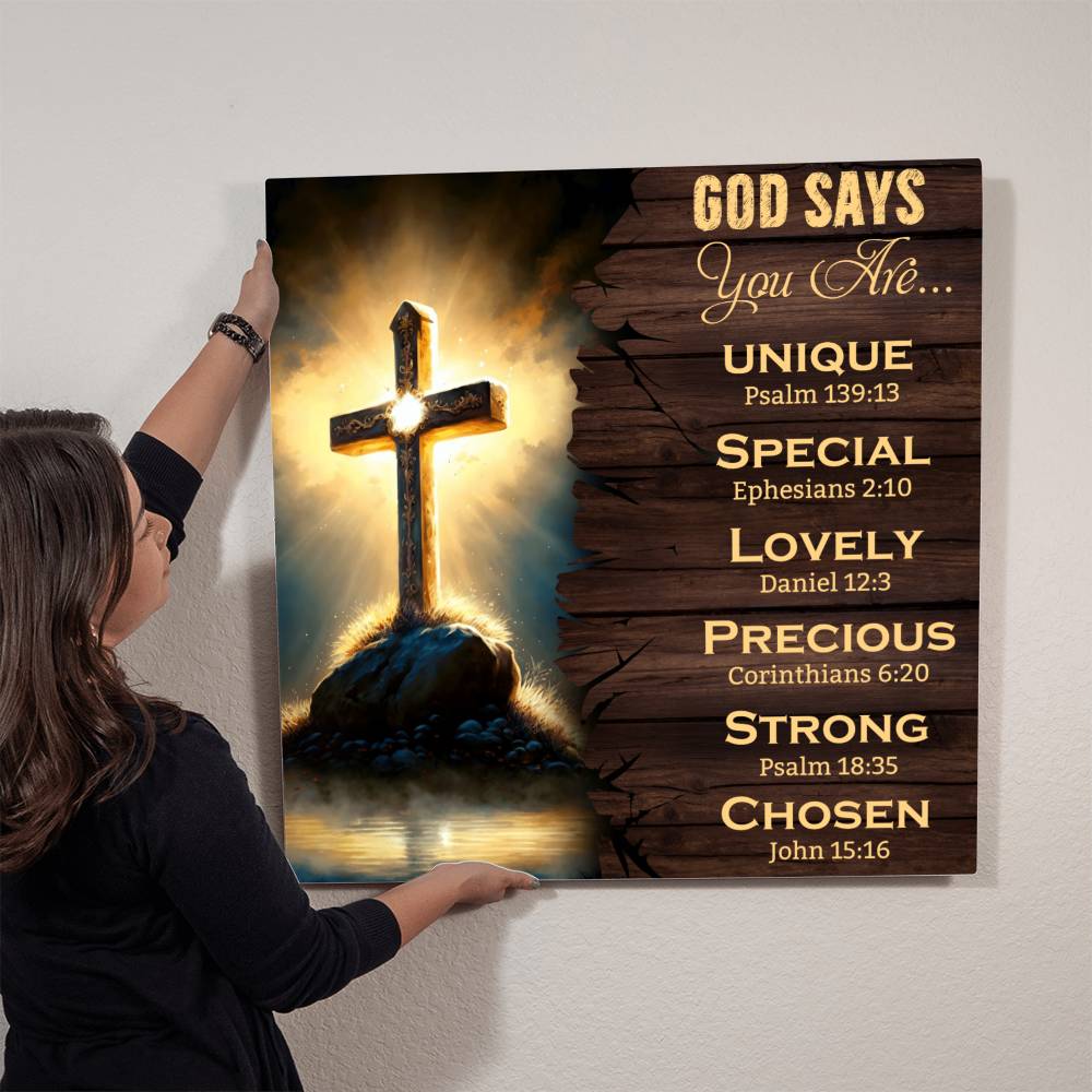 Faith - GOD SAYS YOU ARE- High Gloss Metal Art Prints - The Shoppers Outlet