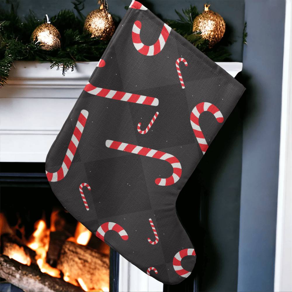Holiday Stocking - Candy Canes - Giant Holiday Stocking - The Shoppers Outlet