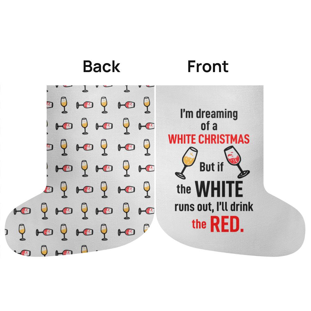 Holiday Stocking - I'm Dreaming Of A White Christmas - Giant Holiday Stocking - The Shoppers Outlet