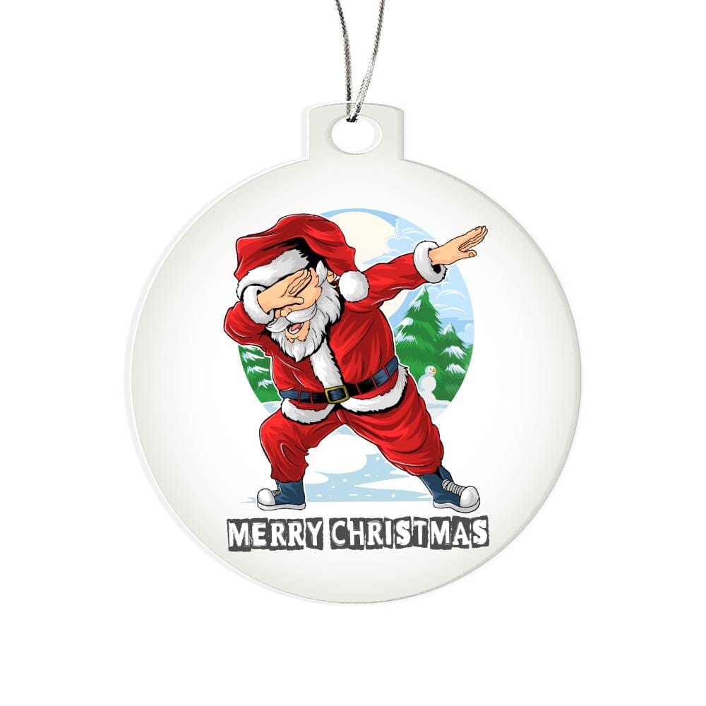 Holiday Ornament - Merry Christmas - Dabbing Santa - Personalized  Acrylic  Ornament - The Shoppers Outlet