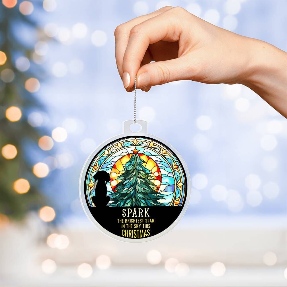 Holiday Ornament - Merry Christmas - Spark The Brightest Star -  Personalized Acrylic Ornament - The Shoppers Outlet