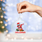 Holiday Ornament - Happy Holidays Dabbing Santa Claus - Personalized Acrylic Ornament - The Shoppers Outlet