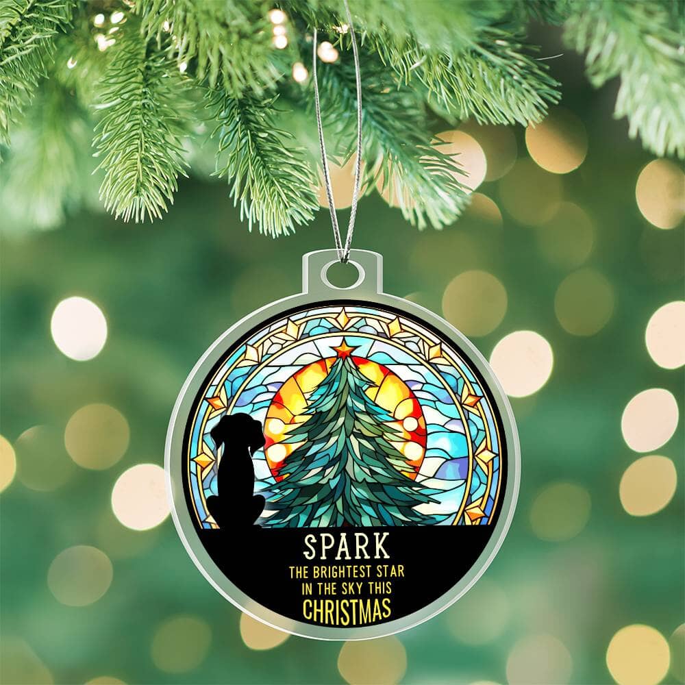 Holiday Ornament - Merry Christmas - Spark The Brightest Star -  Personalized Acrylic Ornament - The Shoppers Outlet