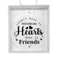 Friend - Holiday Ornament - Chance Made Us Neighbors Hearts Made Us Friends - Personalized Acrylic Ornament - The Shoppers Outlet