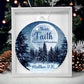 Faith - Holiday Ornament - Your Faith Can Move Mountains - Matthew 17:20 - Personalized Acrylic Ornament - The Shoppers Outlet