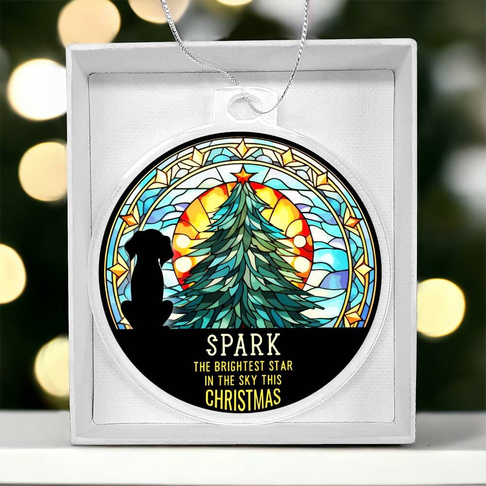 Holiday Ornament - Merry Christmas - Spark The Brightest Star -  Personalized Acrylic Ornament - The Shoppers Outlet
