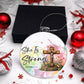 Faith - She Is Strong - Proverbs 31:25 - Personalized Acrylic Ornament - The Shoppers Outlet