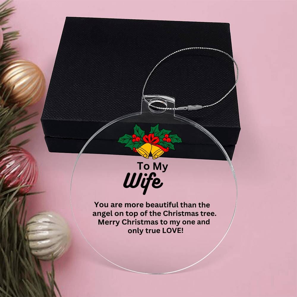 Wife - Merry Christmas To My One and Only - Personalized Acrylic Ornament - The Shoppers Outlet