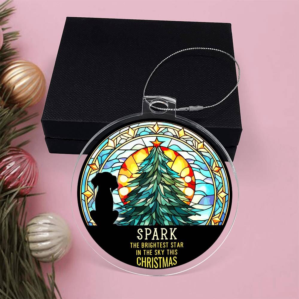 Holiday Ornament - Merry Christmas - Spark The Brightest Star -  Personalized Acrylic Ornament - The Shoppers Outlet