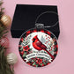 Holiday Ornament - Red Cardinal Merry Christmas - Personalized Acrylic Ornament - The Shoppers Outlet