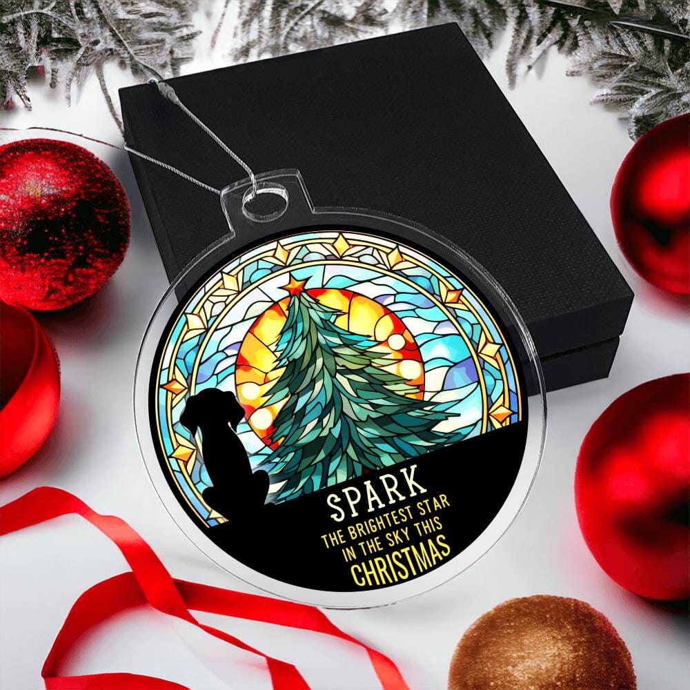 Holiday Ornament - Merry Christmas - Spark The Brightest Star -  Personalized Acrylic Ornament - The Shoppers Outlet