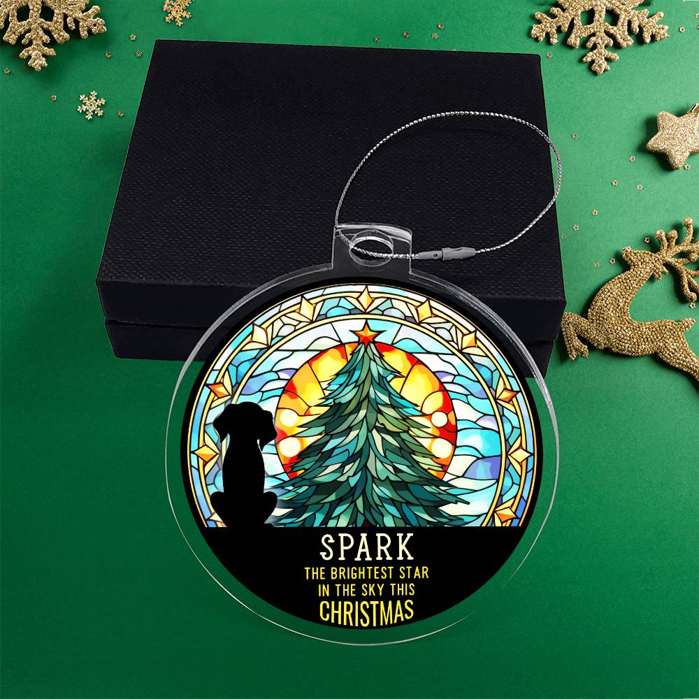 Holiday Ornament - Merry Christmas - Spark The Brightest Star -  Personalized Acrylic Ornament - The Shoppers Outlet