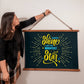 Motivational - Always Shine Like The Brightest Star - Wood Frame Wall Tapestry - Horizontal Design - The Shoppers Outlet