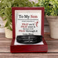 Son - Whenever You Feel Overwhelmed Always Remember To - Men's Cross Leather Bracelet - The Shoppers Outlet