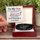 Son - Whenever You Feel Overwhelmed Always Remember To - Men's Cross Leather Bracelet - The Shoppers Outlet
