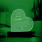 Gift For Daughter - Love - Hugs And Kisses - Engraved Acrylic Plaque - The Shoppers Outlet
