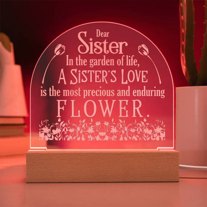 Sister - A Sister's Love - Engraved Acrylic Plaque - The Shoppers Outlet