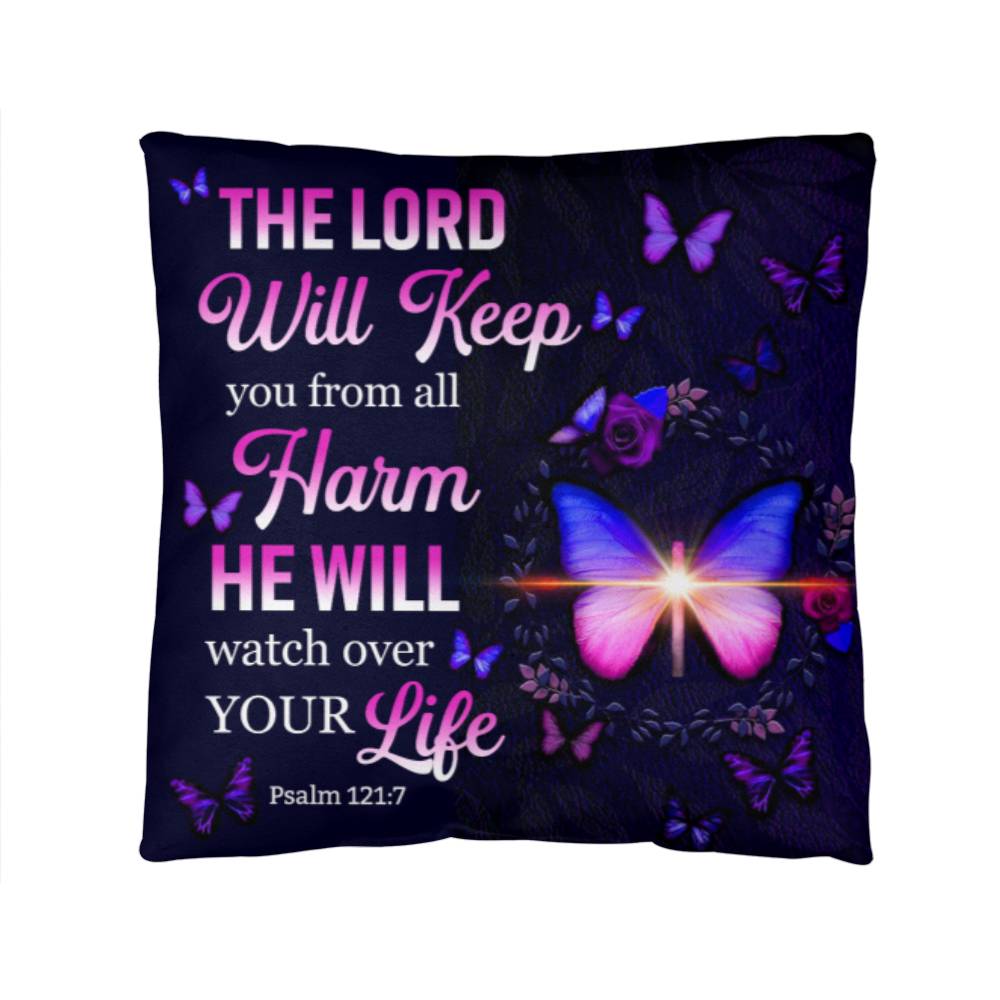Faith - The Lord Will Keep You - Psalm 121:7 - Classic Throw Pillows - The Shoppers Outlet
