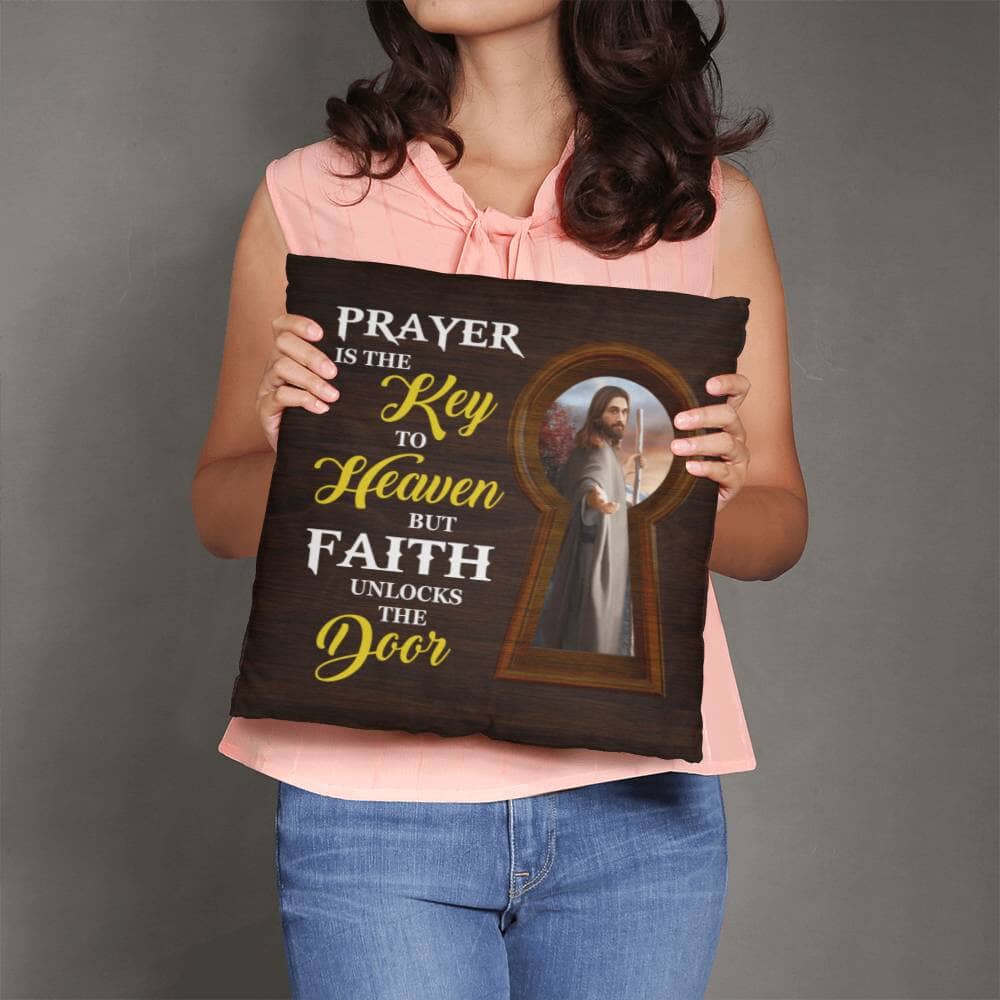 Inspirational - Prayer Is The Key To Heaven - Classic Throw Pillows - The Shoppers Outlet