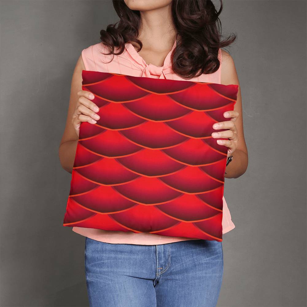 Red Dragon Scales Design - Classic Throw Pillows - The Shoppers Outlet