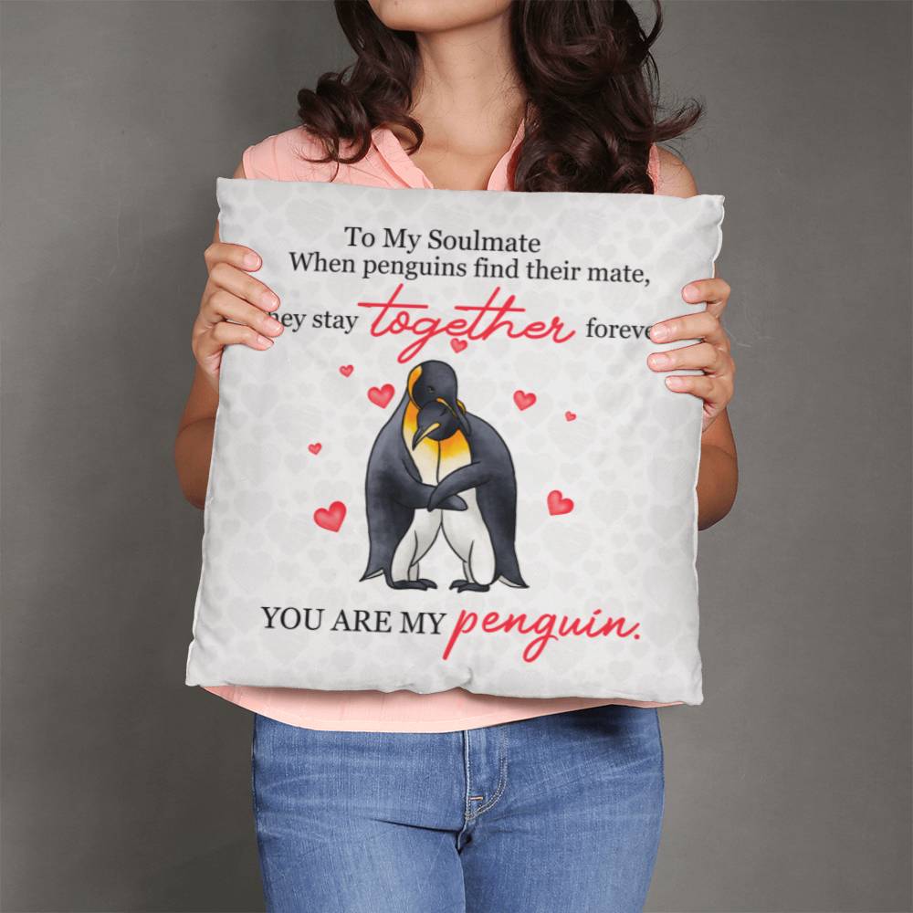 Soulmate - You Are My Penguin - Classic Throw Pillows - The Shoppers Outlet