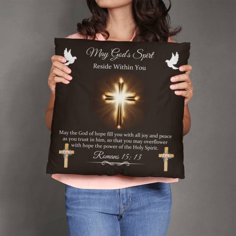 Faith - May The God Of Hope Fill You - Romans 15:13 - Classic Throw Pillows - The Shoppers Outlet