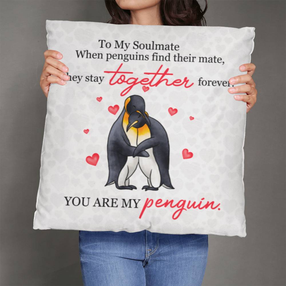 Soulmate - You Are My Penguin - Classic Throw Pillows - The Shoppers Outlet