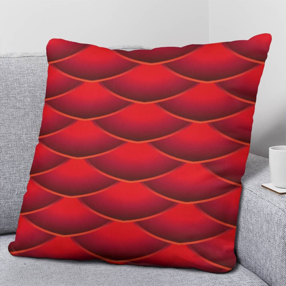 Red Dragon Scales Design - Classic Throw Pillows - The Shoppers Outlet