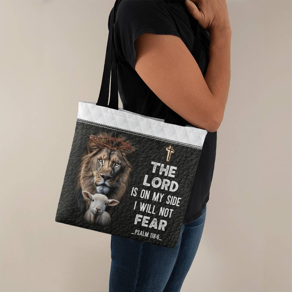Faith - The Lord Is On My Side I Will Not Fear - Psalm 118:6 - Classic Tote Bags - The Shoppers Outlet