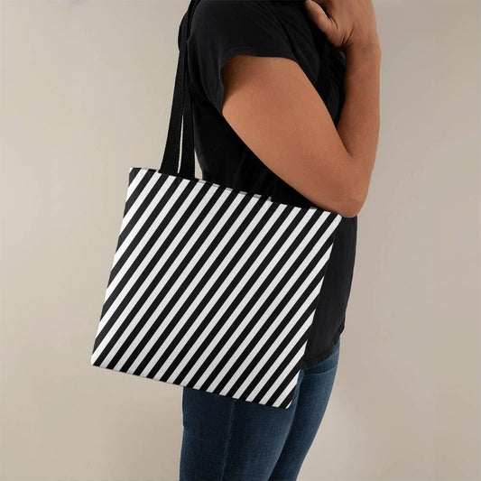 Diagonal Stripes Pattern Design - Classic Tote Bags - The Shoppers Outlet