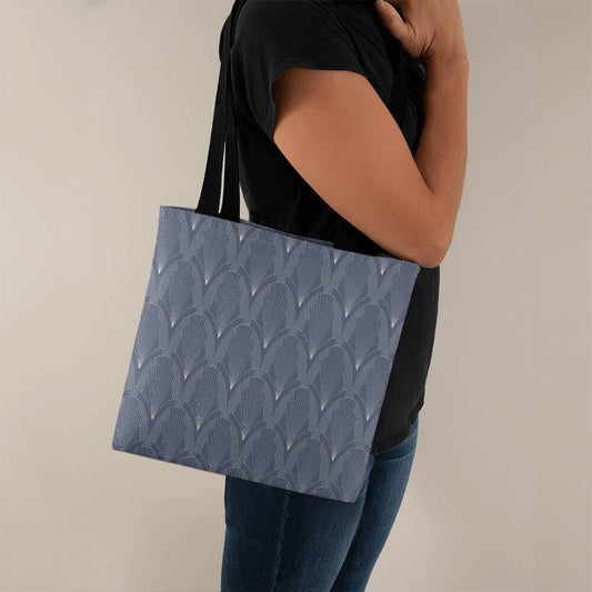 Gray Spearhead White Tip Design - Classic Tote Bags - The Shoppers Outlet