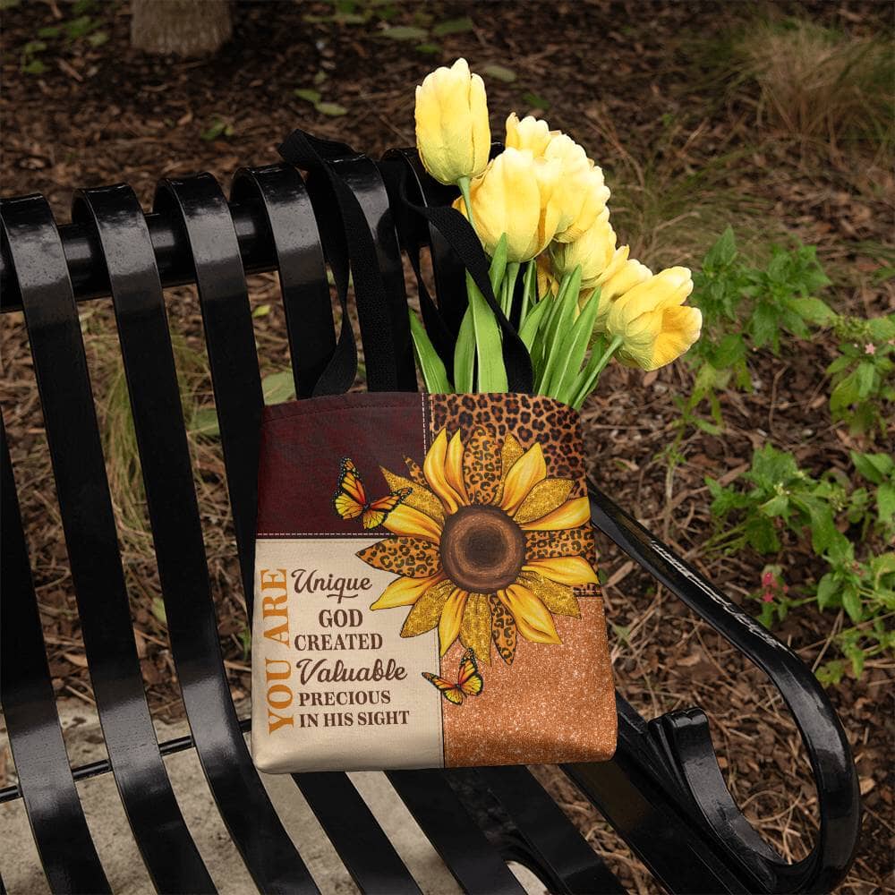 Inspirational - You Are Unique God Created Valuable Precious In His Sight - Classic Tote Bags - The Shoppers Outlet