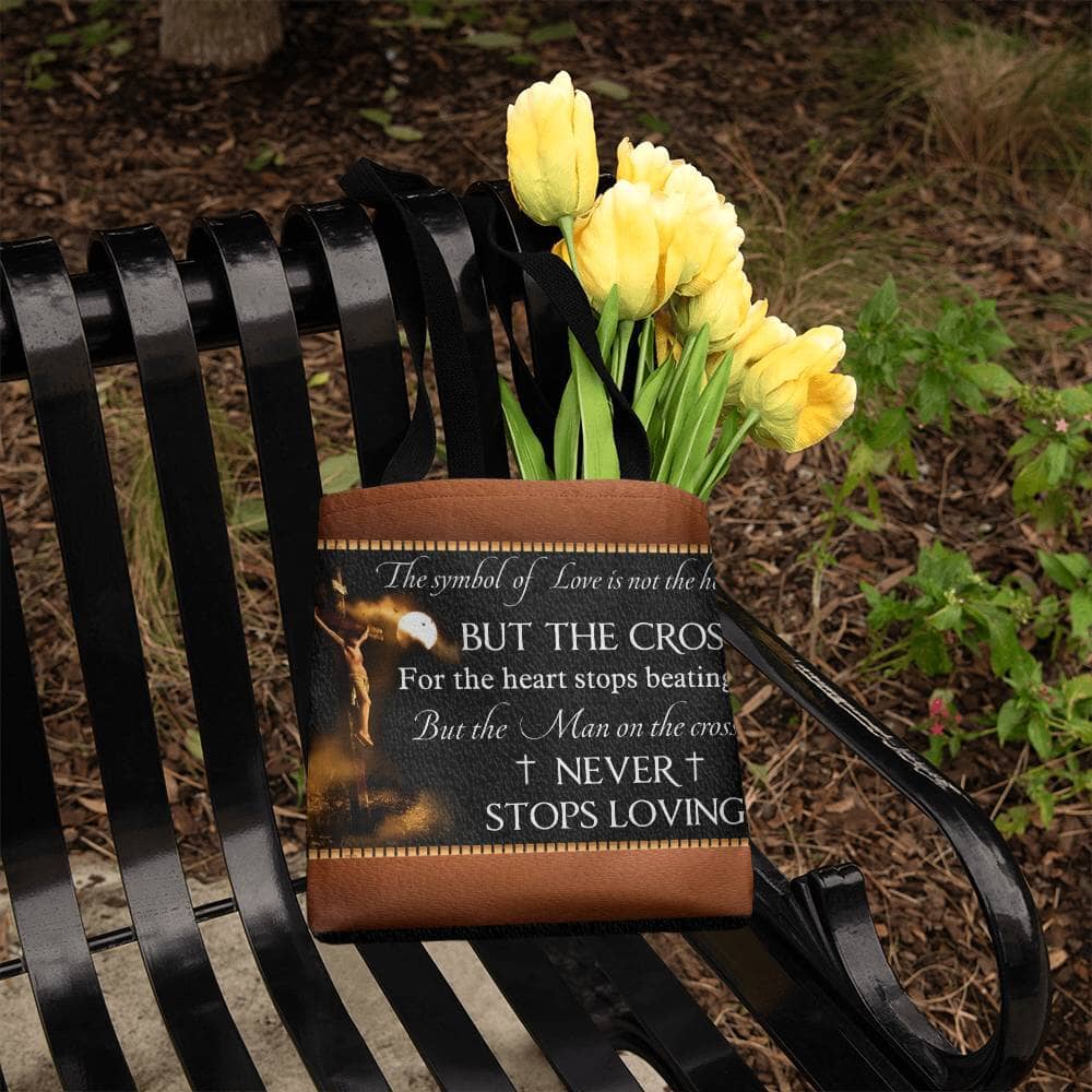 Inspirational - The Symbol Of Love Is Not Th Heart But The Cross - Classic Tote Bag - The Shoppers Outlet