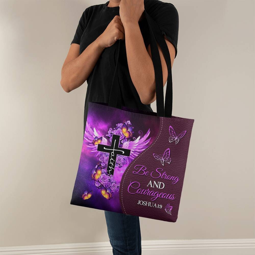 Faith - Be Strong And Courageous  - Joshua 1:9 - Classic Tote Bags - The Shoppers Outlet