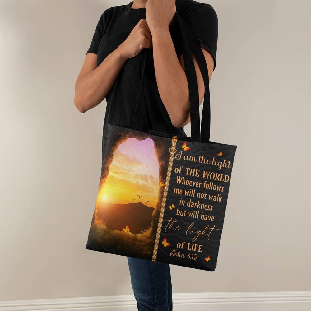 Faith - I Am The Light Of The World - John 8:12 - Classic Tote Bag - The Shoppers Outlet
