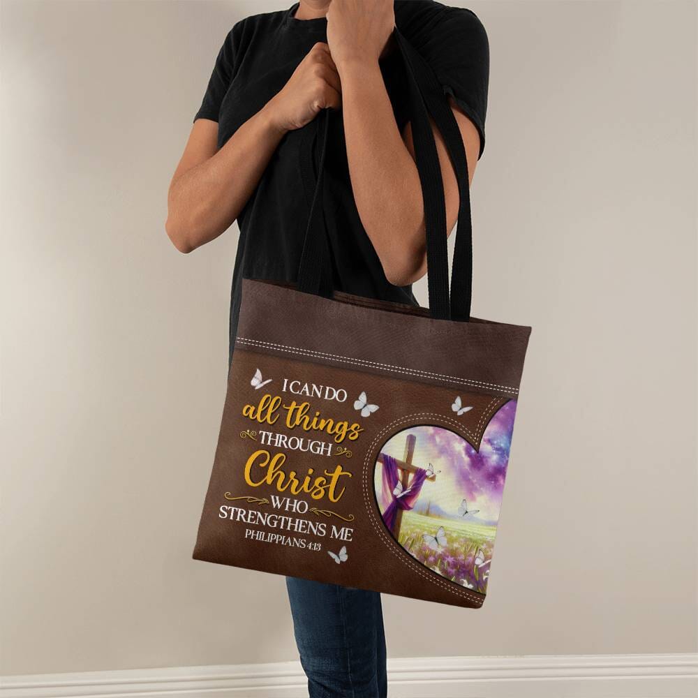 Faith - I Can Do All Things Through Christ Who Strengthens Me - Philippians 4:13 - Classic Tote Bags - The Shoppers Outlet