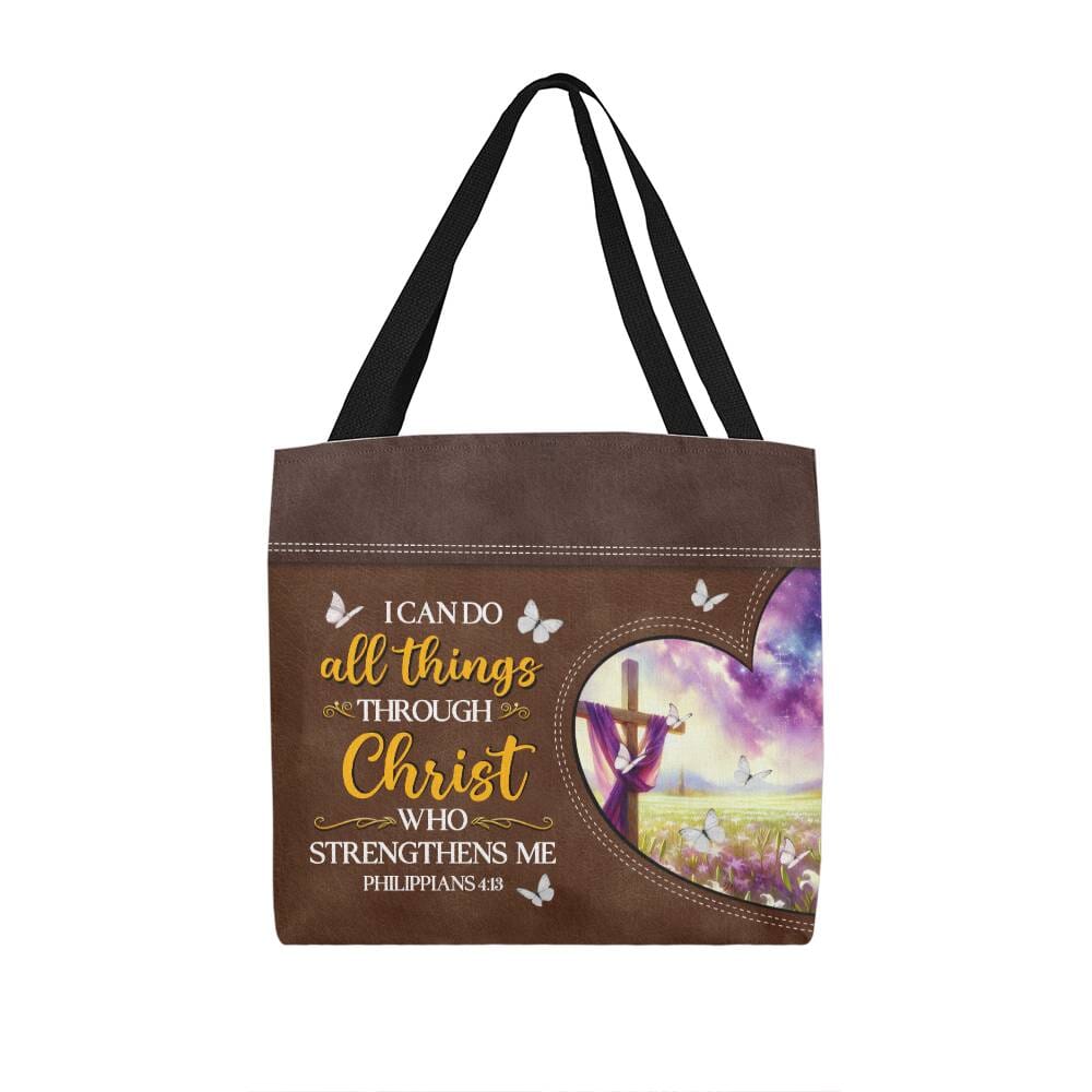 Faith - I Can Do All Things Through Christ Who Strengthens Me - Philippians 4:13 - Classic Tote Bags - The Shoppers Outlet