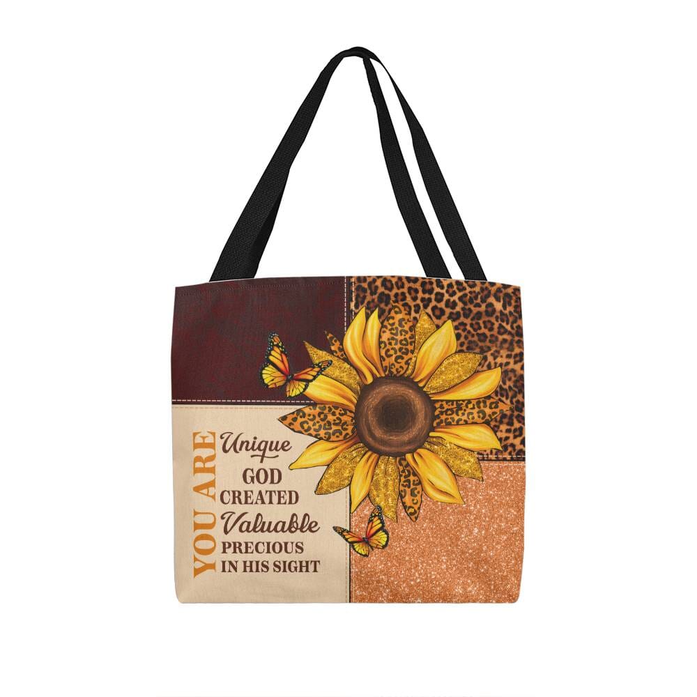 Inspirational - You Are Unique God Created Valuable Precious In His Sight - Classic Tote Bags - The Shoppers Outlet