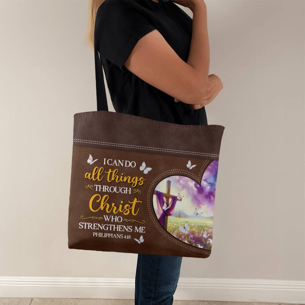 Faith - I Can Do All Things Through Christ Who Strengthens Me - Philippians 4:13 - Classic Tote Bags - The Shoppers Outlet