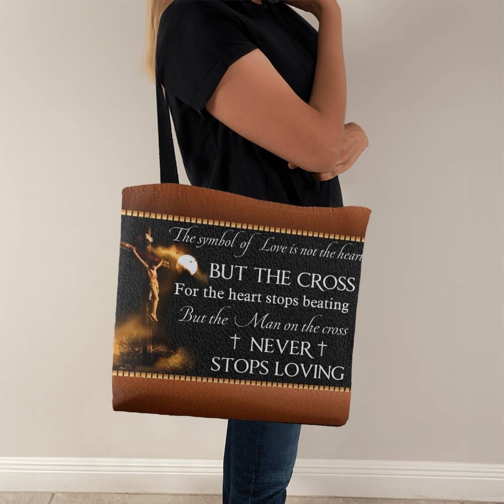 Inspirational - The Symbol Of Love Is Not Th Heart But The Cross - Classic Tote Bag - The Shoppers Outlet