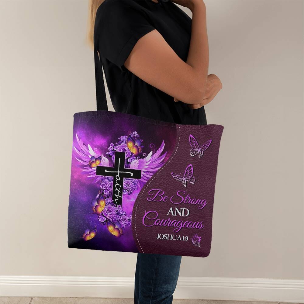 Faith - Be Strong And Courageous  - Joshua 1:9 - Classic Tote Bags - The Shoppers Outlet