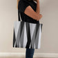 Black Gray White Maze Design - Classic Tote Bags - The Shoppers Outlet